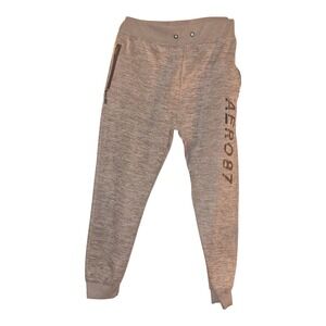 Aeropostale Jogger Pants Mens 3XL Gray Heather Stretch Elastic Waist
